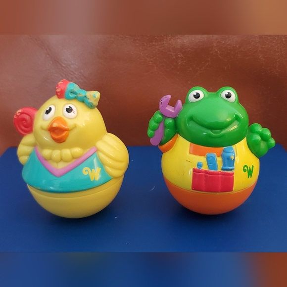 2003 Hasbro Playskool Weebles Red Truck Chicken Frog Pretend Play Toys - Picture 8 of 15